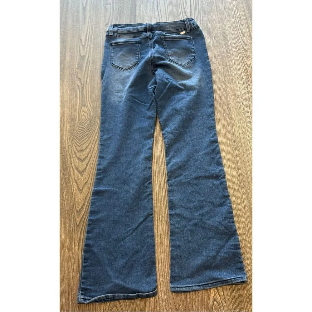 1822 Denim Womens Flare Jeans High Rise Cotton Blend Medium Wash Blue Size 6